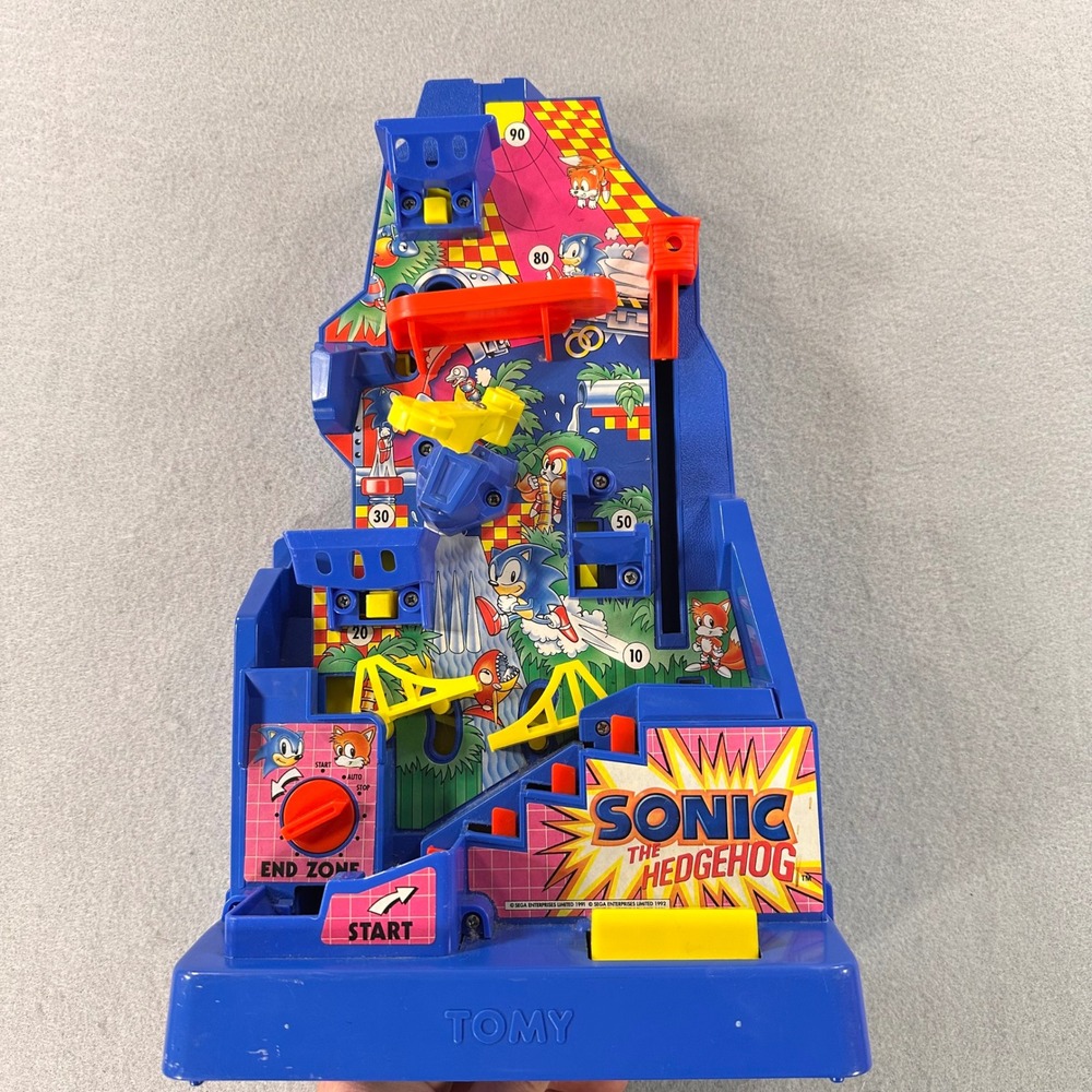 Vintage 1992 TOMY Sonic Hedgehog Mountain Quest Arcade Game WORKING  Sega Tails
